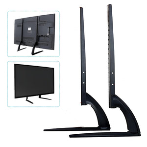 Schwarze Fernseher Standfüsse in einem Anwendungsbeispiel mit Sicht von hinten