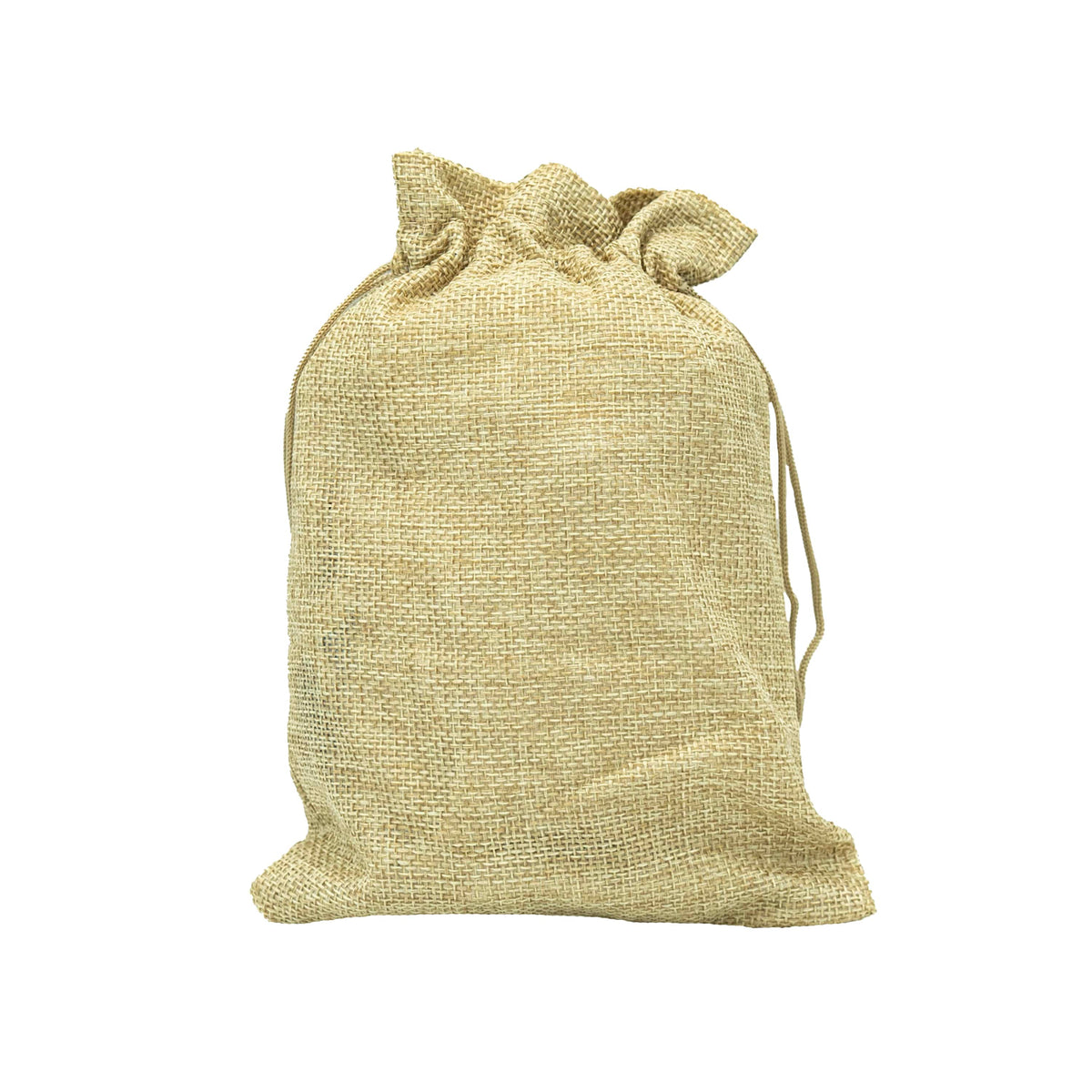 Beiger Stoffsack mit zu-zieh-Verschluss