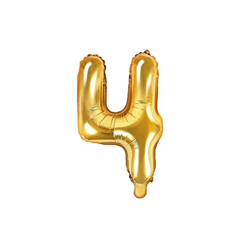 Goldener "4" Ballon