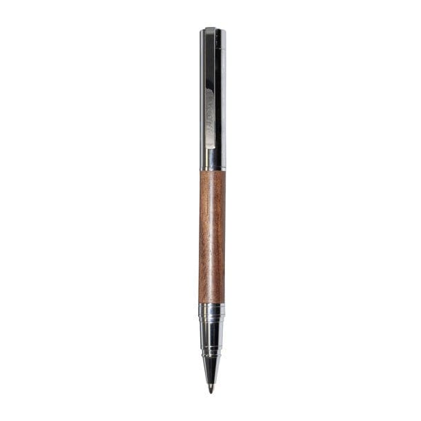 Silberner Kugelschreiber mit Holzdesign