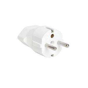 Weisser Steckdosen Adapter von schweizer zu deutscher Steckdose