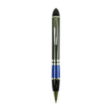 Moderner Carbon-Kugelschreiber mit blauen Details