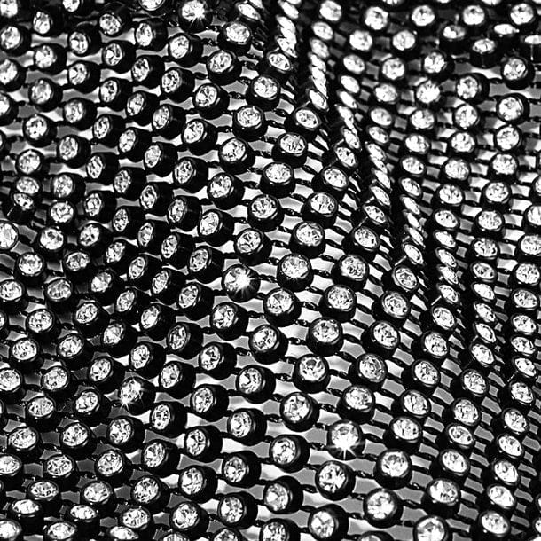 Glitzernde Maske von Nahem