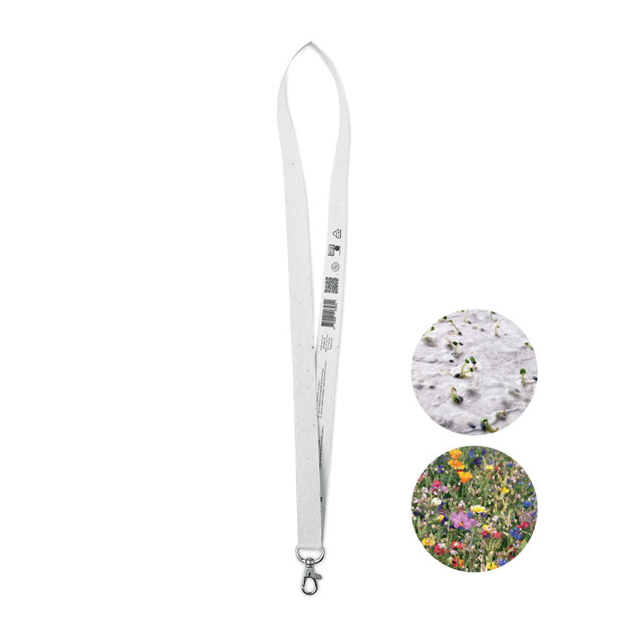 Lanyard with seed paper